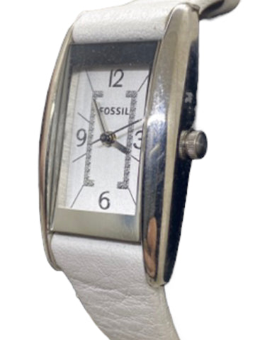 Fossil ES-2417 Genuine Leather Quartz Analog Women's Watch New Battery