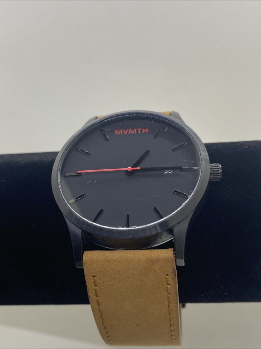 MVMT Classic Watch Black 45mm All Stainless 5ATM Water Resistant, New Battery