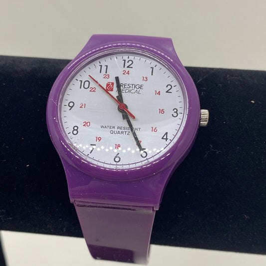 Prestige Medical Nurse Nurses Basic Student Scrub Wrist Watch 24 Hour Purple