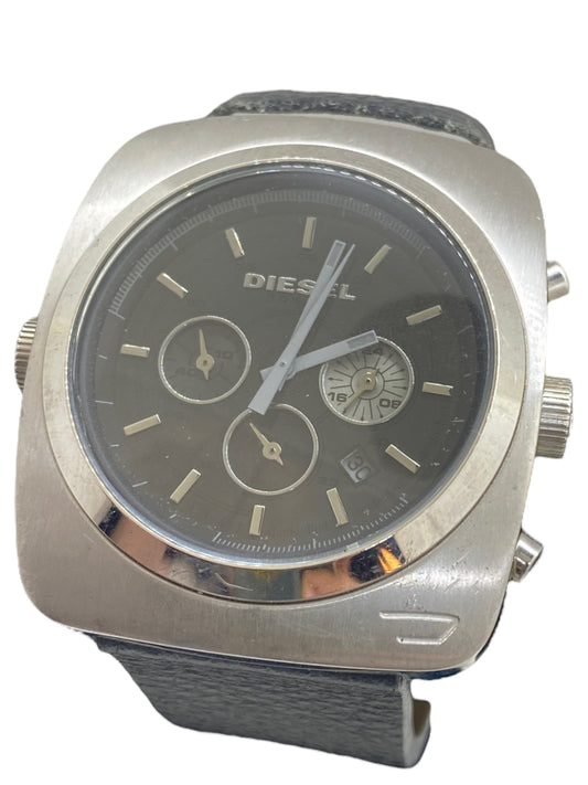 Diesel Mens Watch DZ-4141 Solid Stainless Steel Watch Black Dial 43mm