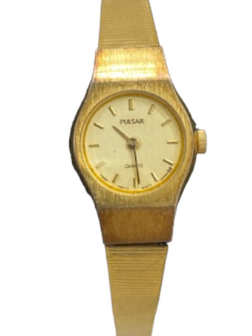 Pulsar Y580-0180 Women's Gold Tone Quartz Analog Watch, 5 3/4" Size